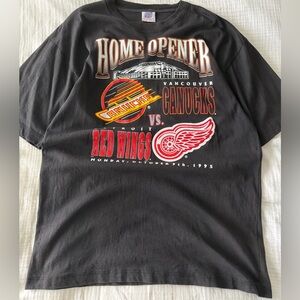 Vintage Canucks vs Redwings GM Place Inaugural Game Shirt